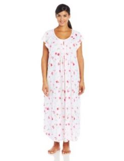 Carole Hochman Women's Plus Size Carnation Bouquet Long Gown Plus Size, Carnation Bouquets Pink, 1X at  Womens Clothing store: Nightgowns