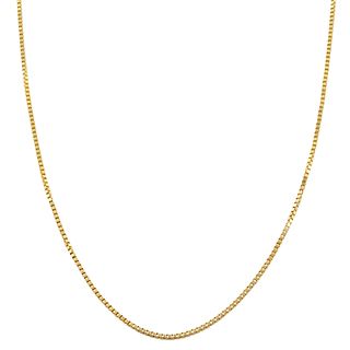 Fremada 10k Yellow Gold Box Chain (16 or 18 inch) Fremada Gold Necklaces