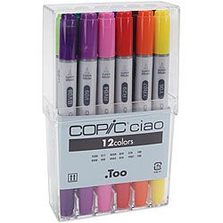 Copic Ciao 12 Basic Colors Marker Set Markers