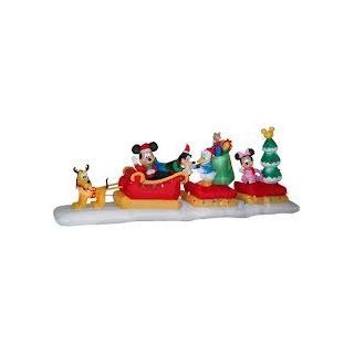 Huge Disney Characters Mickey, Minnie, Donald, Pluto and Goofy on Sleigh 16Ft Animated Christmas Yard Inflatable : Outdoor Decor : Patio, Lawn & Garden