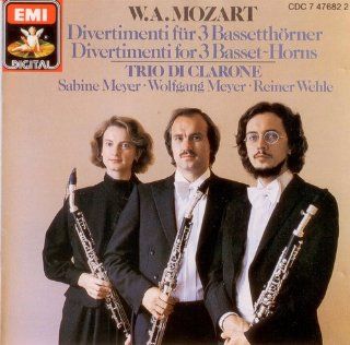 Mozart: Divertimenti No.1, 3 & 6 for 3 Basset horns, KV.439b: Music