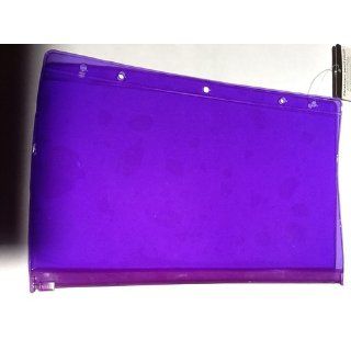 3 Ring Zippered Pencil Pouch Case with Clear Window   Varied Colors : Binder Pouches : Office Products