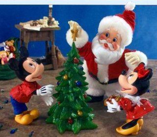 Clothtique Possible Dreams "Santa's Final Touch" Disney Mickey & Minnie  Holiday Figurines  