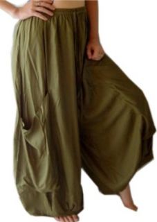 OLIVE PANTS GAUCHOS   FITS   S M L   S300 LOTUSTRADERS: World Apparel: Clothing