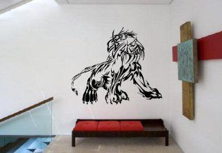 Proud Lion Posture King of Jungle Big Cat Tribal Animal Design Wall Mural Vinyl Decal Sticker M187   Wall Decor Stickers