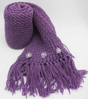 Handmade Pure Acrylic Scarf for Girls and Teens   Proud in Purple (Long size) at  Womens Clothing store