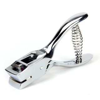 Stainless Steel Hand held Card Slot Punch Pucher   Slivery / Chipboard&Photo Puncher with Visible knife edge, easy for you to check the position to be punched  the Spring Action Provides Extra Strength : Paper Punches : Office Products