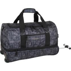 J World 22in Expandable Rolling Duffle with Single Handle Frost Black J World Rolling Duffels