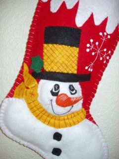 Personalized Handmade 16" Christmas Stocking Snowman : Other Products : Everything Else