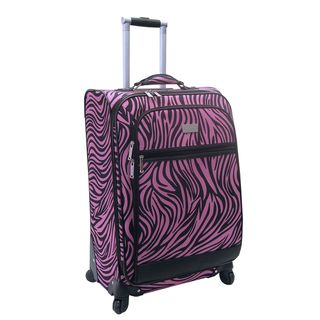Nicole Miller Wild Zebra 24 inch Expandable Spinner Upright Suitcase Nicole Miller 24" 25" Uprights