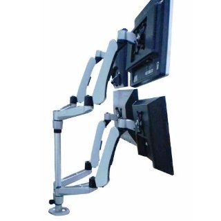 Cotytech Four Monitor Desk Mount Spring Arm Quick Release with Grommet Base (DM C4SA5 S G) : Computer Monitor Stands : Office Products