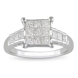Miadora 14k White Gold 1ct TDW Diamond Ring (G H, I1 I2) Miadora Engagement Rings