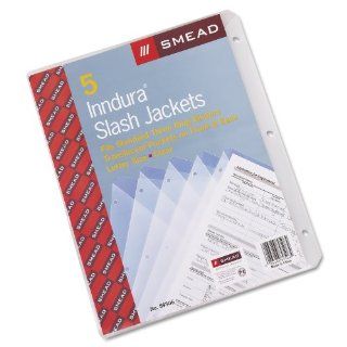 Smead Translucent Slash Jacket, 3 Hole Punched, Letter Size, Clear, 5 per Pack (89506) : File Jackets And Pockets : Office Products