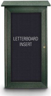 Outdoor Enclosed Mini Letter Board   34"H x 16"W : Enclosed Message Boards : Office Products