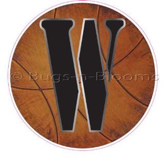 "W" Basketball Alphabet Letter Name Wall Sticker (5 1/2" Diameter)   Decal Letters for Children's, Nursery & Baby's Sport Room Decor, Baby Name Wall Letters, Boys Bedroom Wall Letter Decorations, Child's Names. Sports Balls M