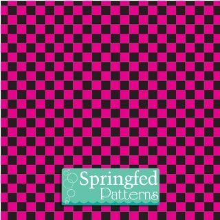 CHECKERED PATTERN #2 Pink & Black Craft Vinyl 12x36 for Vinyl Cutters: Everything Else