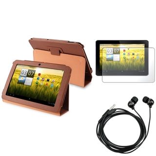 BasAcc Brown Case/ Screen Protector/ Headset for Acer Iconia Tab A200 BasAcc Tablet PC Accessories