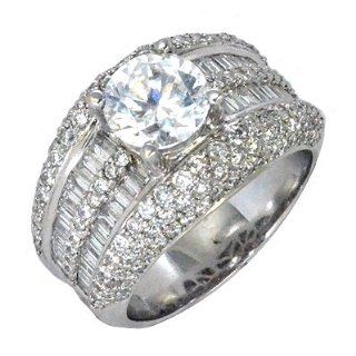 2.17 Ct Diamond Cocktail Style Ring Setting in 18k White Gold Jewelry