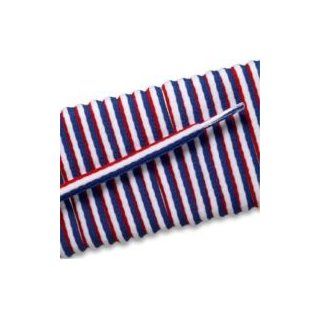 A 14 NEW BALANCE Oval Athletic Shoelaces Red/White/Blue Stripe 45 inch 2 Pair Pack: Shoes