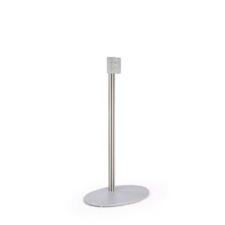 Monitor Floor Stand for a 32 to 60 inch Television, Oval MDF Base   Silver: Electronics
