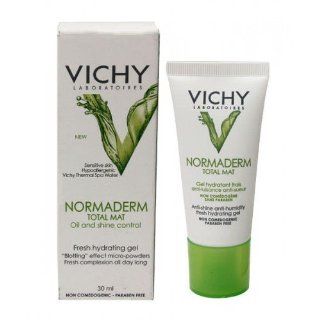 Vichy Normaderm Total Mat Oil and Shine Control Gel 30ml ;Proven results after 4 weeks* , Product of France: Everything Else