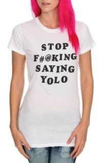 Stop Saying Yolo Girls T Shirt at  Womens Clothing store: Fashion T Shirts
