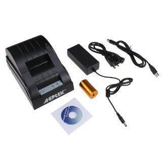 AGPtek USB POS Printer with 58mm Thermal Paper Rolls   90mm/sec High speed Printing (Black): Electronics