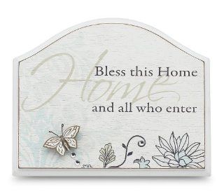 Mark My Words Self Standing Plaque with Home Saying, 4 1/2 by 3 3/4 Inch   Bless This Home Gifts