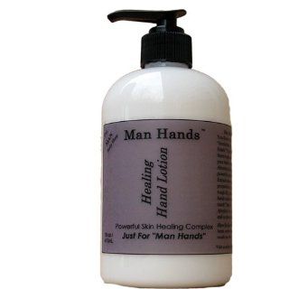Man Hands Healing Hand Lotion Just For 'Man Hands", 16 oz, Woody   Oh Yes Just what it says.  Hand Creams  Beauty