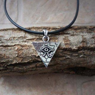 Egyptian Pyramid God All seeing Eye of Horus Ra Udjat Pagan Brass/Pewter Pendant Necklace SHINY POLISHED: Jewelry