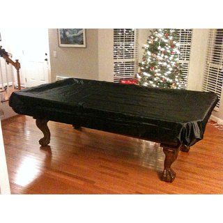 8 Foot Rip Resistant Pool Table Billiard Cover, Black  Sports & Outdoors