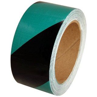 Laminated Vinyl Safety Stripe Tape 2" x 36 yds, several colors, Green / Black : Hockey Grips And Tapes : Sports & Outdoors