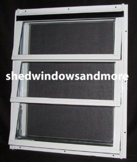 Crank Out Shed Window 18" x 23" White   Gable Vents  