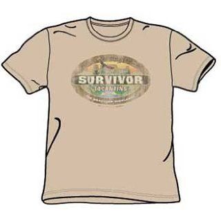 Survivor Reality TV Show TOCANTINS Sand Color Adult T shirt Tee Shirt: Clothing