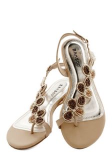 Bead of a Different Drummer Sandal in Sand  Mod Retro Vintage Sandals