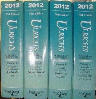 Ulrich's Periodicals Directory 2012: International Periodicals Information Since 1932: Proquest: 9781600306327: Books