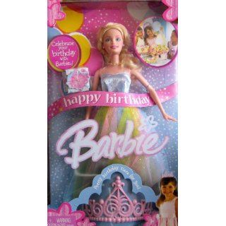 Happy Birthday Barbie Doll with Pastel Rainbow Dress: Toys & Games