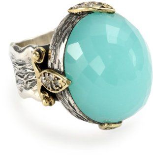 BORA Chalcedony Moon Ring, Size 7: Jewelry