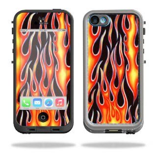 MightySkins Protective Vinyl Skin Decal Cover for LifeProof iPhone 5C Case fre Case Sticker Skins Hot Flames: Cell Phones & Accessories