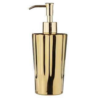 Star by Julien Macdonald Designer gold grooved soap dispenser