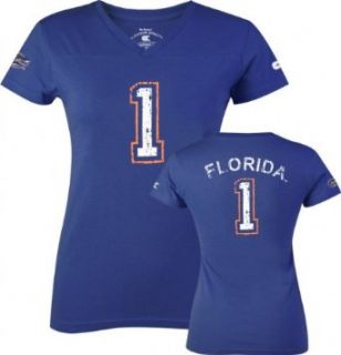 Florida Gators Women's Fanatic Football T Shirt   Large : Novelty T Shirts : Clothing