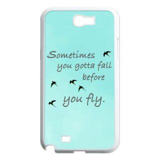 First Design Funny Sometimes You Gotta Fall Quote Samsung Galaxy Note 2 N7100 Durable Case: Cell Phones & Accessories