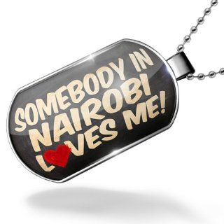 Dogtag Somebody in Nairobi Loves me, Kenya Dog tags necklace   Neonblond: Jewelry