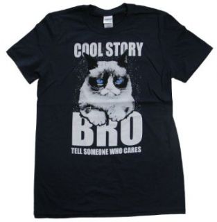 Grumpy Cat Cool Story Bro Tell Someone Who Cares Funny T Shirt: Clothing