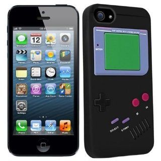 Sleek Gadgets   Black Retro Gameboy Design Silicone Case Cover for Apple iPhone 5: Cell Phones & Accessories