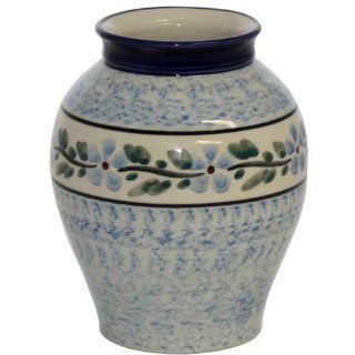 Vase, Blumenvase, Keramik *TOP NEU* Vase, handbemalt, handgetpfert, schsische Keramik, ca. 14cm hoch, Durchmesser 7cm: Küche & Haushalt