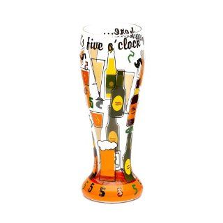 Top Shelf It's 5 o'Clock Somewhere Pilsner Glass: Beer Glasses: Kitchen & Dining