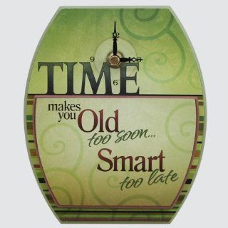 Old Too Soon, Smart Too Late Clock   Funny Over the Hill Birthday Gift   Desk Clocks