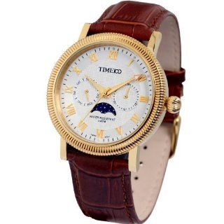 Time100 Wasserdichte Mondphase Herren Armbanduhr mit Zahnung Lnette W80021G.02A: Time100: Uhren