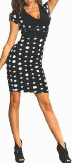 Laura Scott Damen Kleid Kleid mit Punkten Schwarz Gre 42: Bekleidung